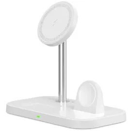 TECH-PROTECT Qi15W-A22 3in1 magnetisches Magsafe Kabelloses Ladegerät Weiss