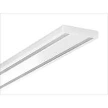 Good Life Gardinenschiene Samu, 2-läufig, Fixmaß, verschraubt, Aluminium, extra flache Alu-Schiene weiß 120 cm x 4,2 cm