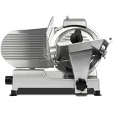 G3 Ferrari G20157 Profi-Aufschnittmaschine Emilia 250, 240 W, 25 cm Edelstahlklinge, integrierter Messerschärfer, Zweiknopf-Schalter, Schnittstärke 0–12 mm, rutschfeste Füße, Silber