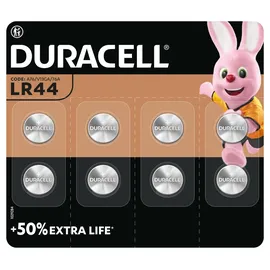 Duracell LR44 Knopfzellen (8 Stück) LR44 Batterie 1,5 V (A76, V13GA, 76A)