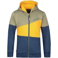 Trollkids Alesund Jacke - Moss / Mystic Blue / Golden Yellow - 116 cm