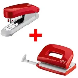 Novus Locher und Heftgeräte Set E210/E15 rot