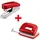 Novus Locher und Heftgeräte Set E210/E15 rot