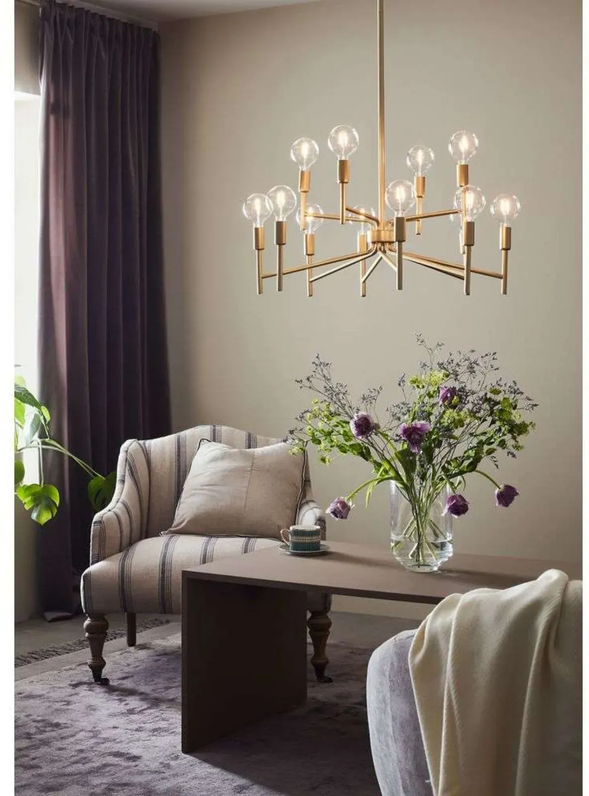 Modern Kronleuchter Markslöjd, Gold / Messing, für Wohnzimmer, Metall - 155