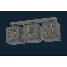 Dalber Kinder Deckenleuchte 3 Lichter Moonlight Grau 63233NE