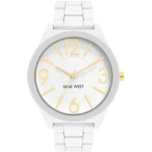 Nine West Damen-Armbanduhr mit mattem Gummi, NW/1678WTWT