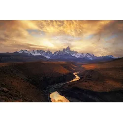 Fototapete PAPERMOON "Photo-Art YAN ZHANG, BLICK VON DER SCHLUCHT", bunt, B:4,50m L:2,80m, Vlies, Tapeten