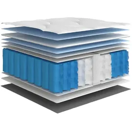 vidaXL Taschenfederkern 180 x 200 cm mittelfest