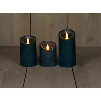 coen bakker LED Kerze 10 cm 12,5 cm 15 cm Ø 7,5 cm antik grün