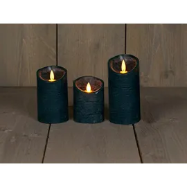 coen bakker LED Kerze 10 cm 12,5 cm 15 cm Ø 7,5 cm antik grün