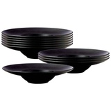 Maxwell & Williams Caviar Black Pasta- und Suppenteller 10er Set Geschirr 10 ct