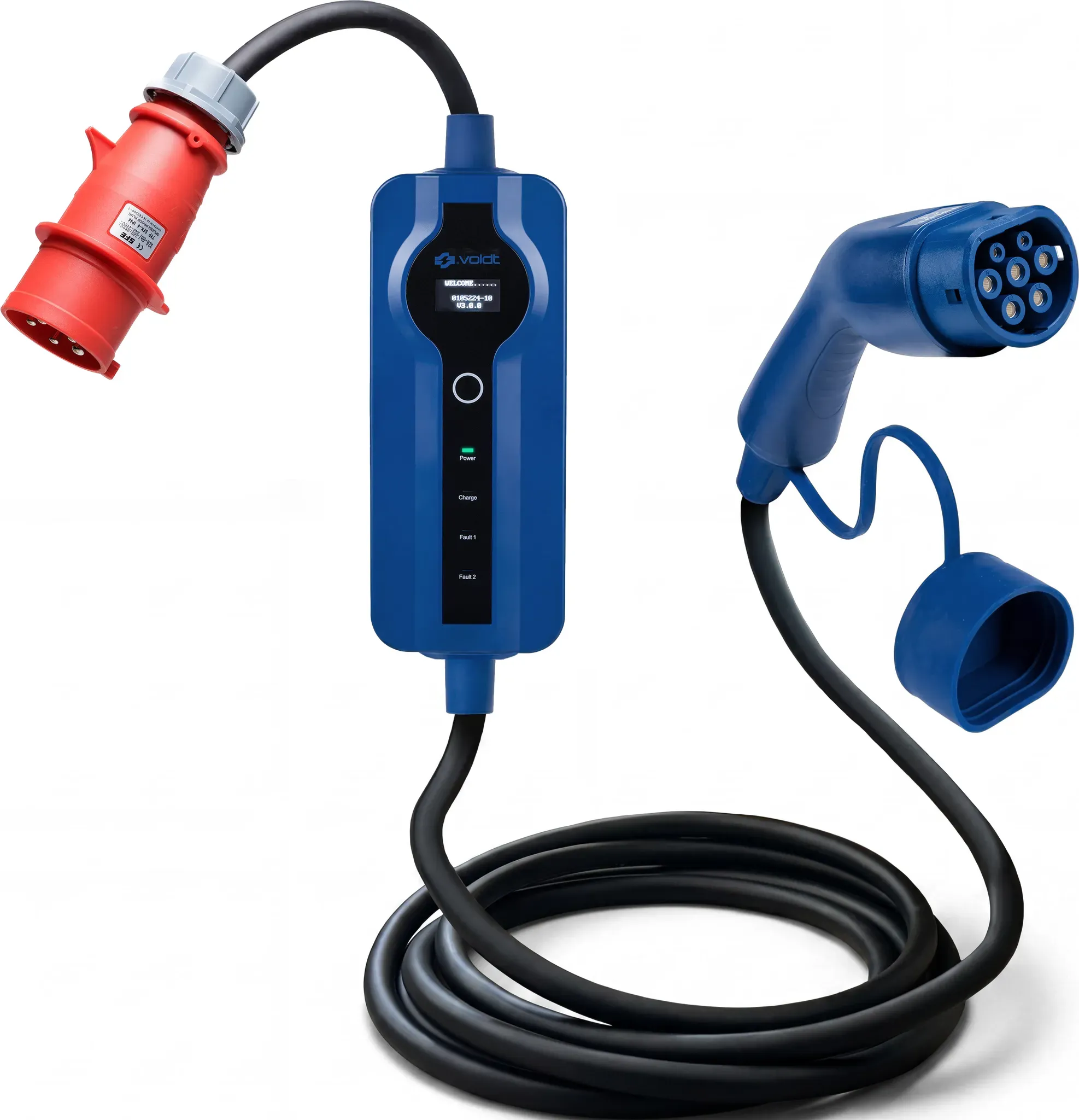 Voldt® CEE Ladekabel Typ 2 | 3 phasig | 8A - 32A | 22kW  + APP | 15 Meter