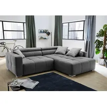Jockenhöfer Ecksofa Salerno L-Form grau
