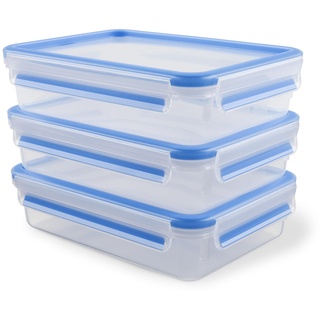 Emsa CLIP & CLOSE 5,8 cm hoch transparent 3x 1,2 l, 3 St.