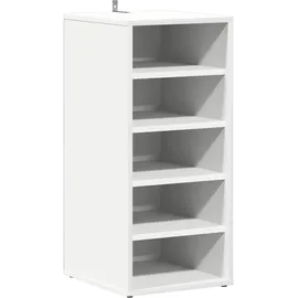 vidaXL Schuhschrank 31,5 x 70 x 35 cm weiß / weiß