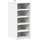 vidaXL Schuhschrank 31,5 x 70 x 35 cm weiß / weiß