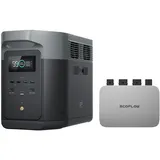 EcoFlow PowerStream Balkonkraftwerk, 0% VAT WLAN Mikrowechselrichter 800W, Delta 2 Max tragbare Powerstation, App-Steuerung