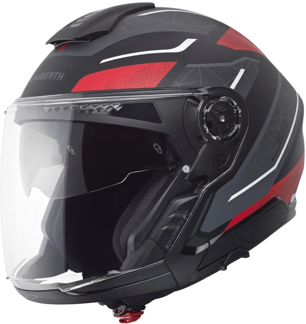 Schuberth J2 Sigma Jet Helm, zwart-grijs-rood, L Voorman