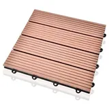 euroharry WPC-Fliesen WPC Terrassenplatten, 30x30cm, 110-St., WPC-Fliesen 10m2 braun