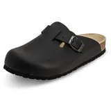 VITAFORM Clog Vollrindleder Schwarz 46