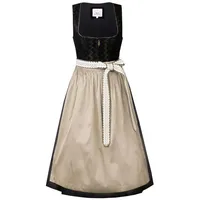 MarJo Trachtenkleid Midi Dirndl 2tlg. 65cm WINHÖRING schwarz taupe schwarz 48