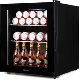 PRIMO PR178BC Getränkekühlschrank Minibar Mini-Kühlschrank Glastür Freistehend 46L D Schwarz
