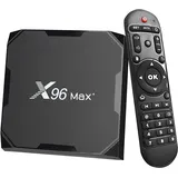 X96 Max Plus Smart TV Box 4GB 32GB Android TV Box 9.0 Amlogic S905X3 Quad Core Media Box, unterstützt 4K/3D/2.4 & 5G WiFi/BT 4.0/HDMI 3.0 Lan Smart Media Player mit Fernbedienung