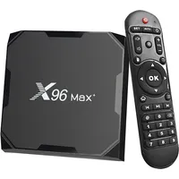 X96 Max Plus Smart TV Box 4GB 32GB Android TV Box 9.0 Amlogic S905X3 Quad Core Media Box, unterstützt 4K/3D/2.4 & 5G WiFi/BT 4.0/HDMI 3.0 Lan Smart Media Player mit Fernbedienung