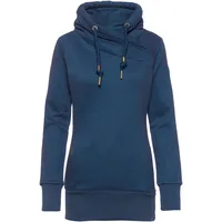 Ragwear Neska Damen Frauen Kapuzenpulli,Kapuzenpullover,Hoodie,Stehkragen,warm,Seitentaschen,Blau,M - M