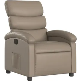 vidaXL Relaxsessel 92 x 99,5 x 92 cm Cappuccino-Braun Kunstleder mit Liegeposition