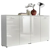 BMG Möbel Marbella 2 x 80 x 35 cm hochglänzend / weiß