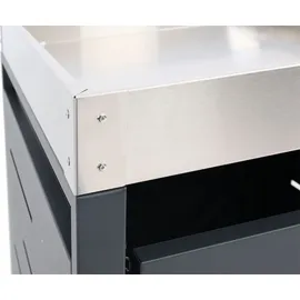 Mendler 4er-Mülltonnenverkleidung HWC-H40b 110 x 230 cm grau