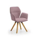 Niehoff Sitzmöbel Merlot Design-Armlehenenstuhl Stativ-Gestell Massivholz/Stoff - Wildeiche