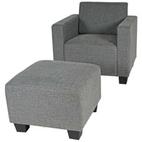 MCW Sessel Moncalieri-S-O (2-St), Moderner Lounge-Stil Sitzpolsterung, Abgerundete Ecken und Kanten grau