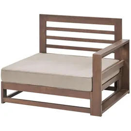 Beliani Timor II Loungeset dunkelbraun