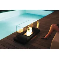 Radius Echtfeuer-Dekokamin Uni Flame – Bio-Ethanol Kamin für Innen & Außen, TÜV-geprüft schwarz 1.7 l