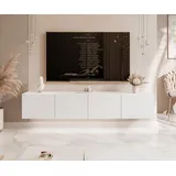 idohome TV-Lowboard 200 cm Weiß Matt 36x40x40 cm Holzwerkstoff