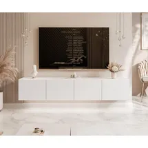 idohome TV-Lowboard 200 cm Weiß Matt 36x40x40 cm Holzwerkstoff