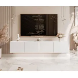 idohome TV-Lowboard 200 cm Weiß Matt 36x40x40 cm Holzwerkstoff