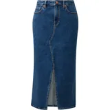 QS Midirock Wadenlanger Denimrock Blau 44