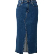 QS Midirock Wadenlanger Denimrock Blau 44