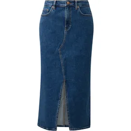QS Midirock Wadenlanger Denimrock Blau 44