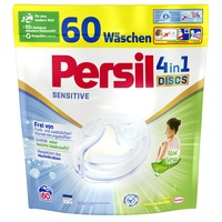 Persil Sensitive 4in1 DISCS Vollwaschmittel (60 Waschladungen), Waschmittel für