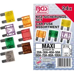 BGS Kfz-Sicherungs-Sortiment 8127, Maxi, 24-tlg.