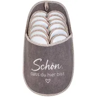 ONVAYA® ABS Gästepantoffel | Schön, dass du hier bist | 6er Set I Gr. 36-45