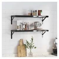 VidaXL Wandregal 75 x 23,5 cm Schwarz