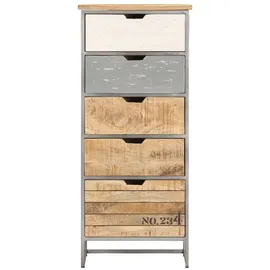 vidaXL Beistellschrank mit Schubladen 45x30x105 cm Massivholz