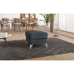 Polsterhocker SIT & MORE "Astoria", blau (dunkelblau), B:63cm H:48cm T:74cm, 100% Polyester, Hocker, Passend zur "Astoria"-Serie