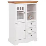 OTTO home Highboard Melissa 80 x 45 x 120 cm Gelb/Weiß