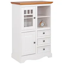 OTTO home Highboard Melissa 80 x 45 x 120 cm Gelb/Weiß